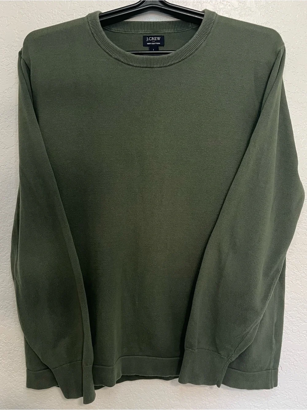 J. Crew Men's Crewneck Sweater in Olive